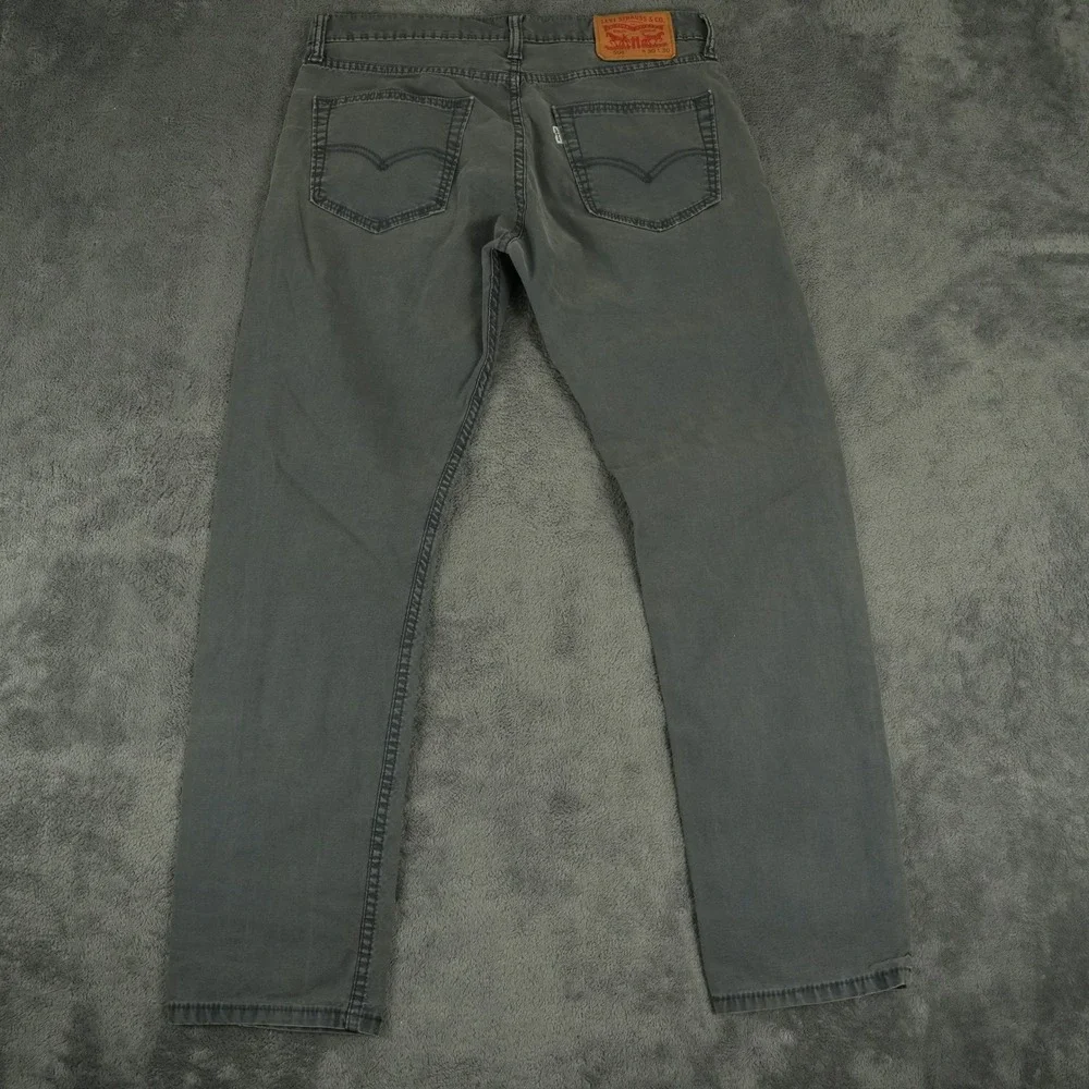 Levi's 508 Regular Taper‎ Jeans Mens Fits 32x29 Gray Stretch Denim Pants Classic